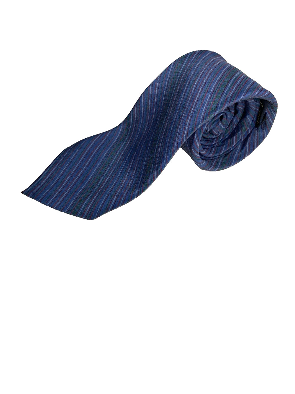Vintage Gucci Tie 1970s Mens 100% Silk Luxury Designer Rare Blue Stripe Necktie